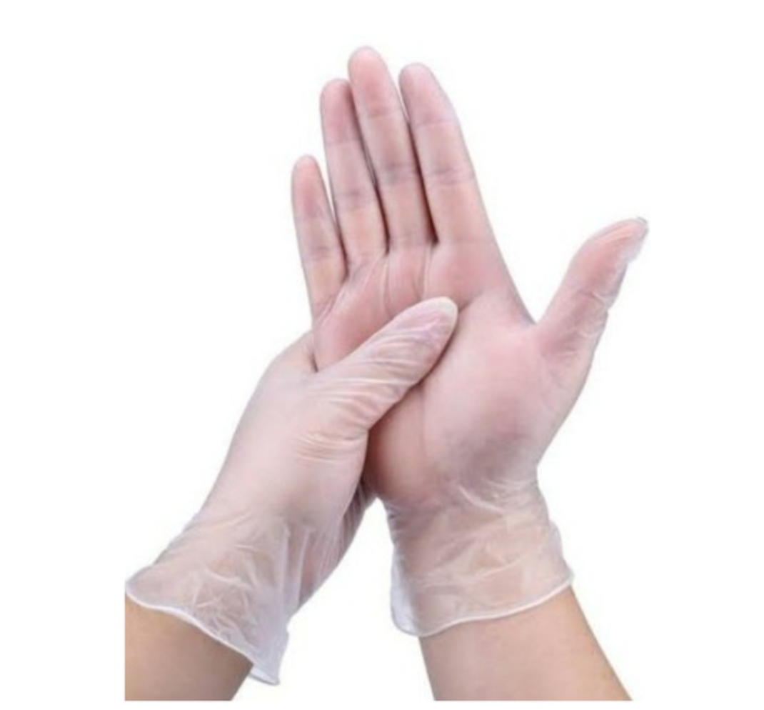 Gloves Natural Vinyl Large PF x 100